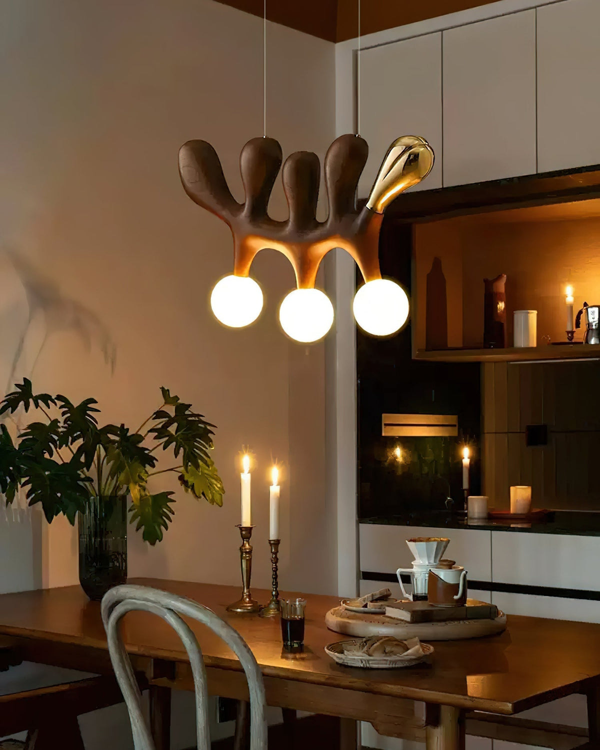 Sprout lámpara colgante contemporánea de madera