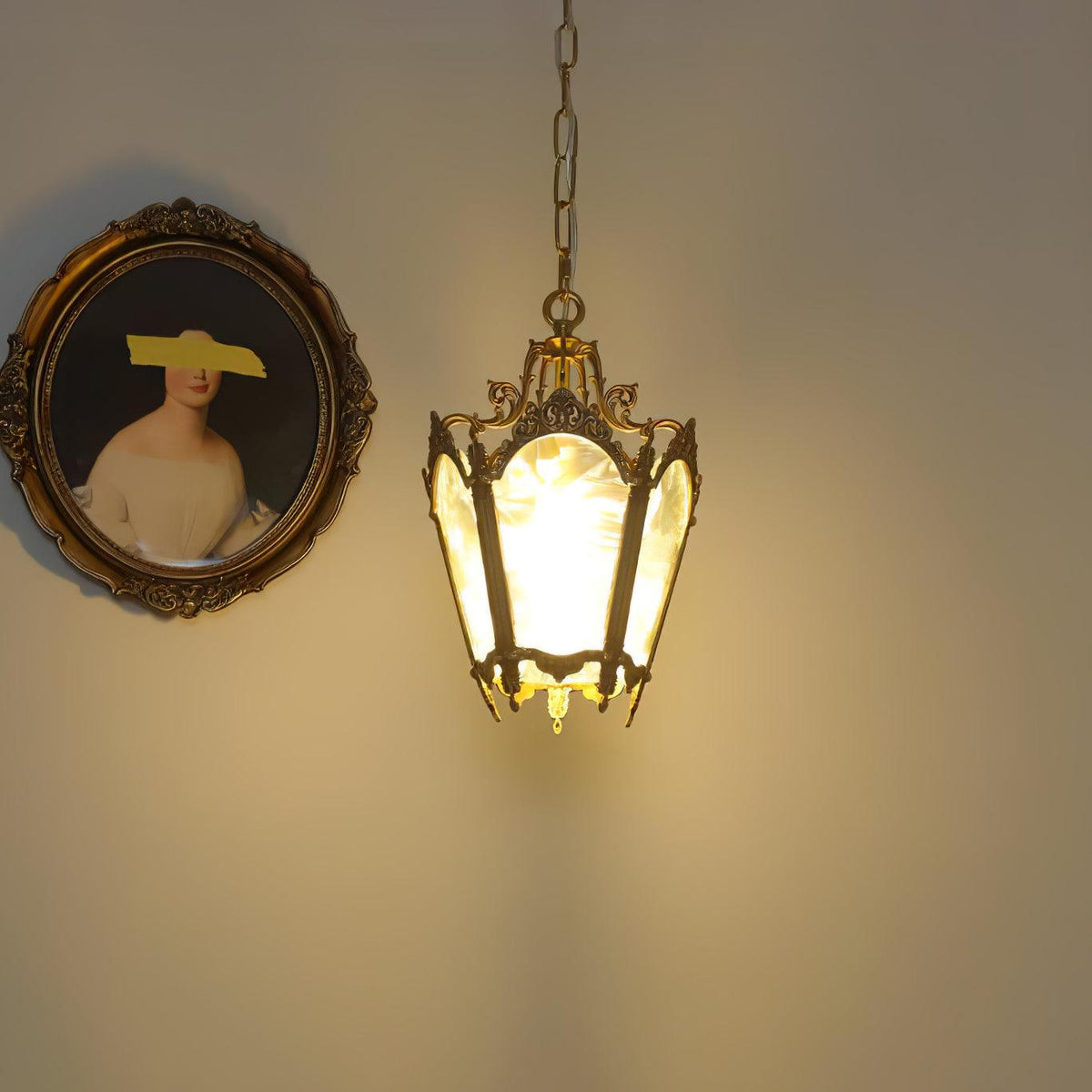 Auririelle lámpara colgante de latón estilo Imperio antiguo y elegante