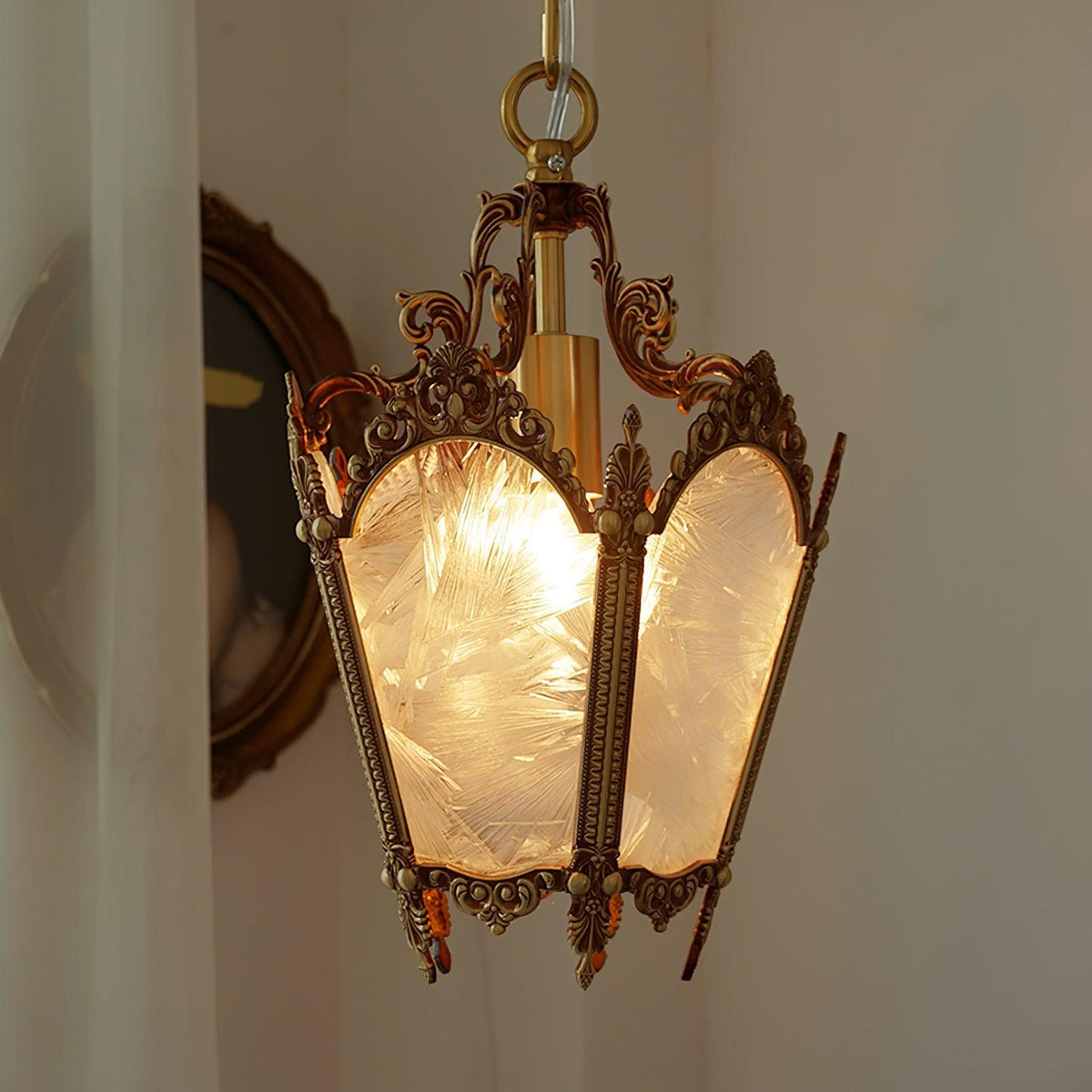 Auririelle lámpara colgante de latón estilo Imperio antiguo y elegante