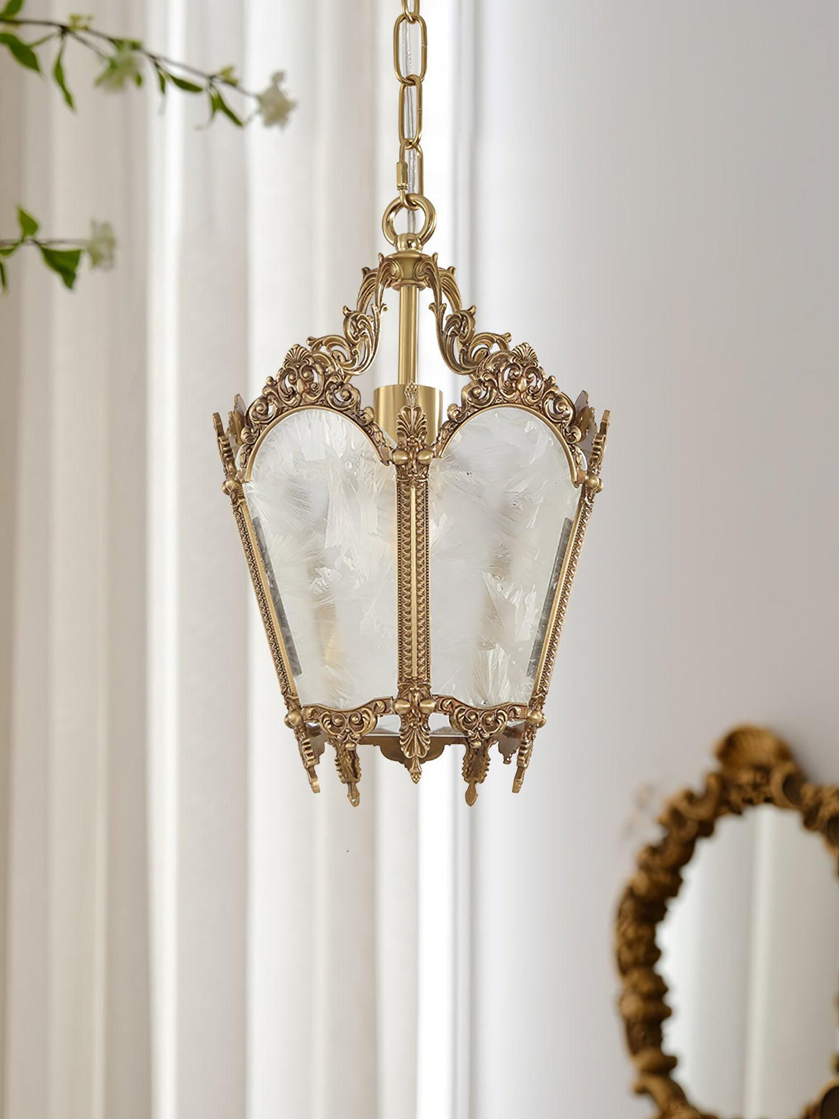 Auririelle lámpara colgante de latón estilo Imperio antiguo y elegante