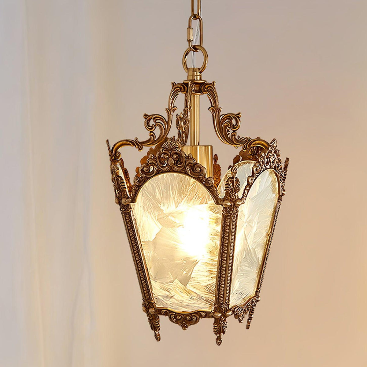 Auririelle lámpara colgante de latón estilo Imperio antiguo y elegante