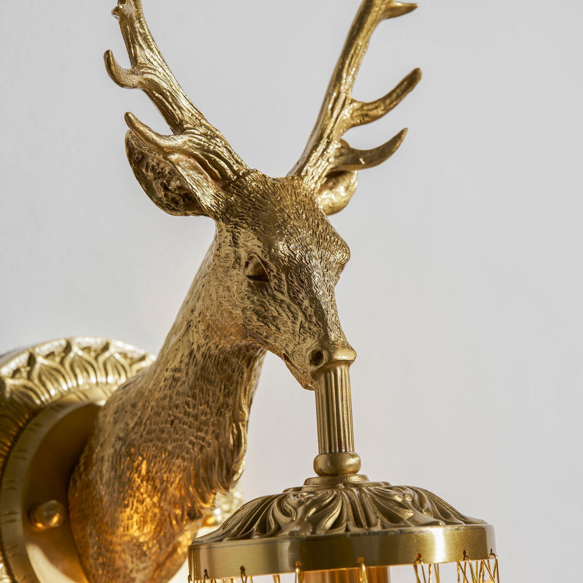Antler aplique de pared de cristal