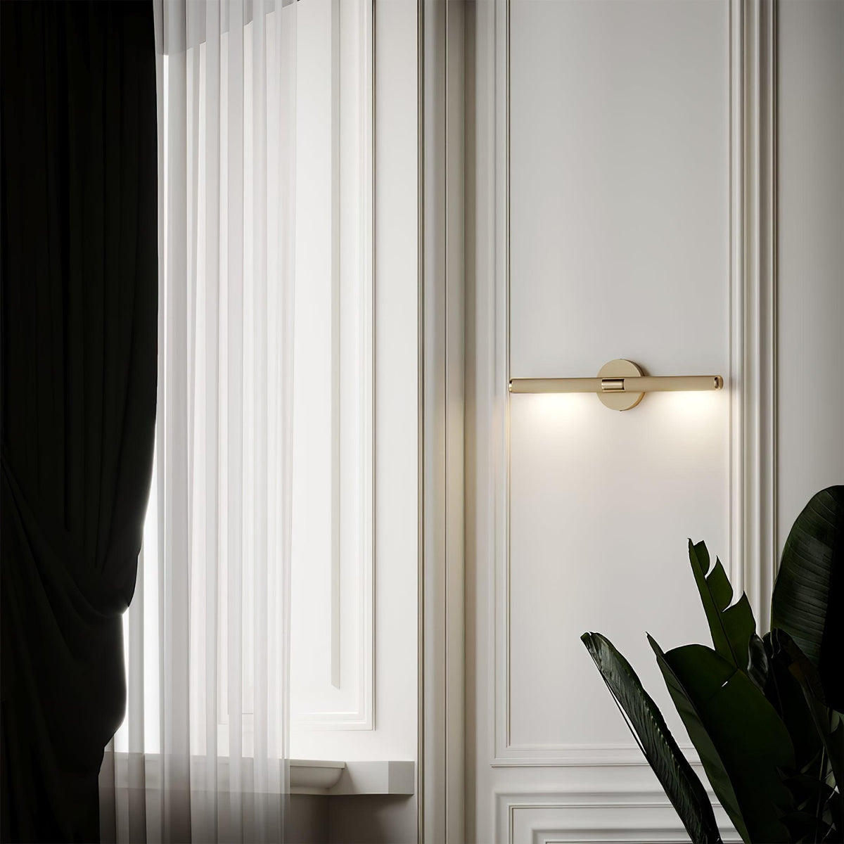 Sano aplique de pared moderno de latón LED
