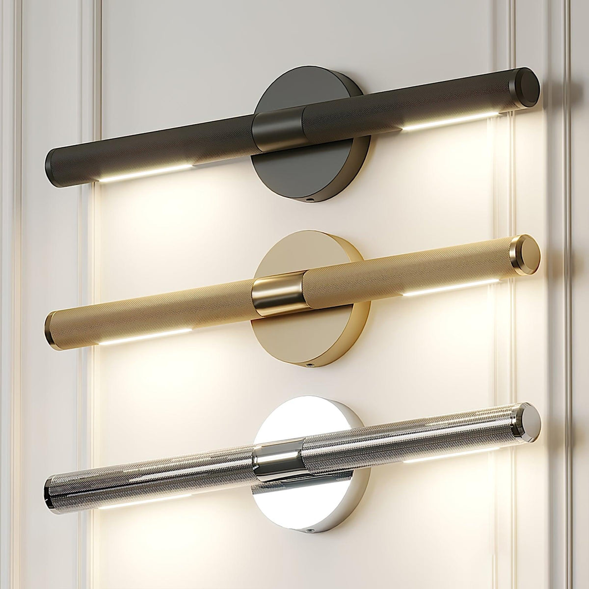 Sano aplique de pared moderno de latón LED