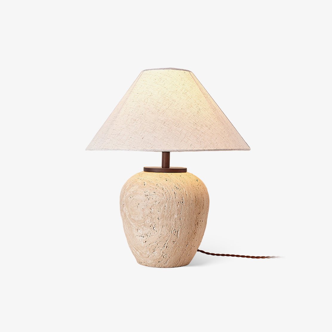 Cazorus lámpara de mesa globular de travertino