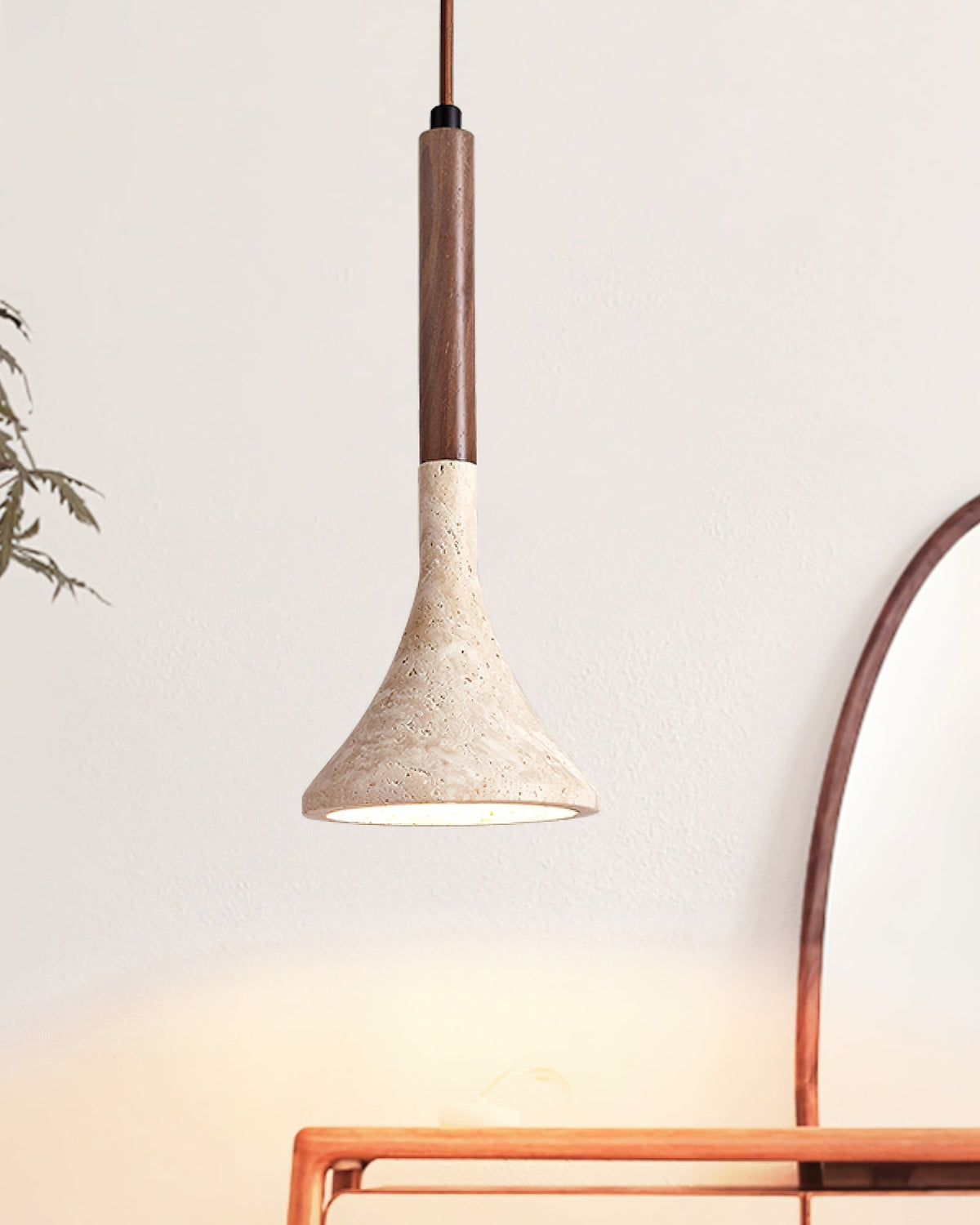 Taviaya lámpara colgante minimalista de travertino