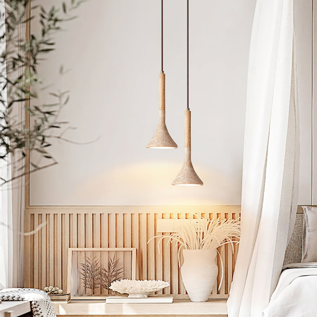 Taviaya lámpara colgante minimalista de travertino