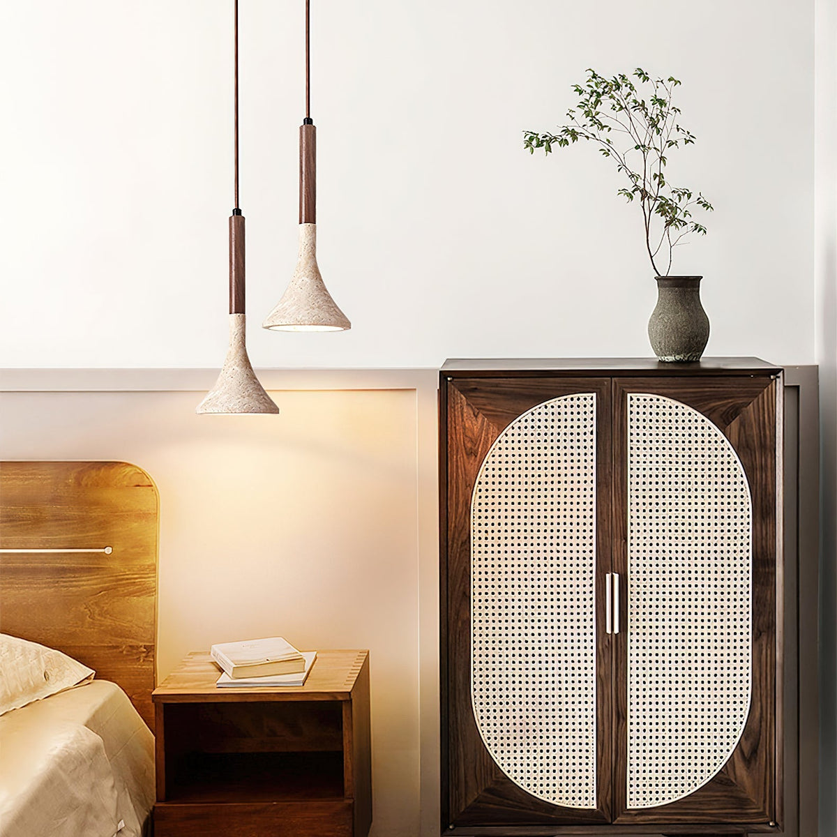 Taviaya lámpara colgante minimalista de travertino