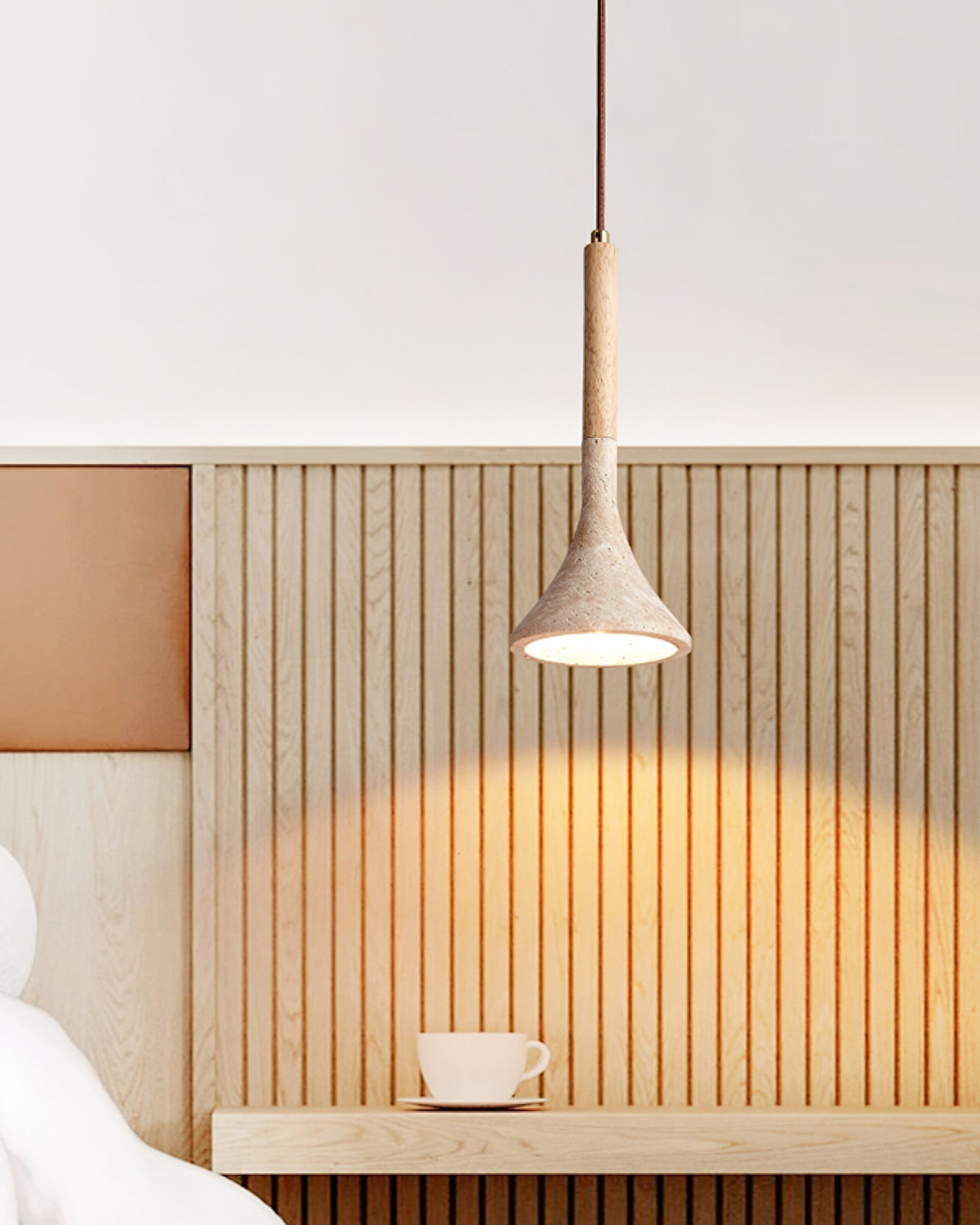 Taviaya lámpara colgante minimalista de travertino