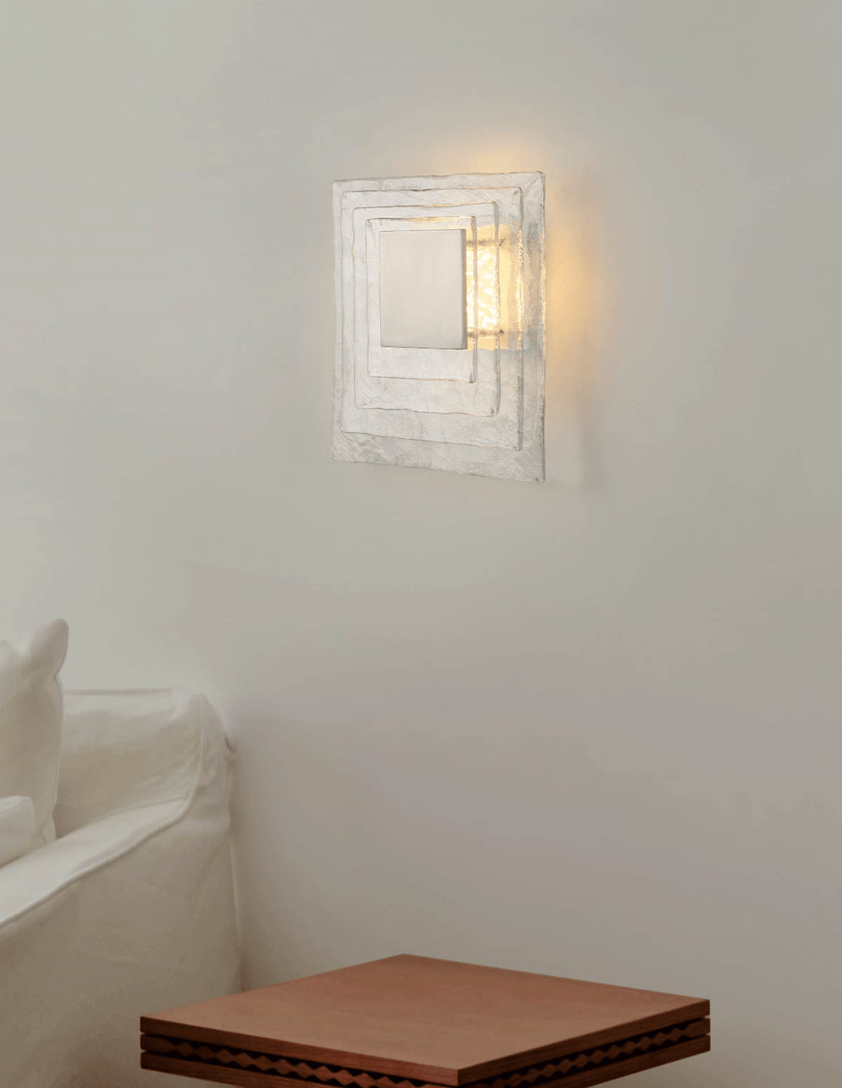 Cleo aplique de pared de vidrio