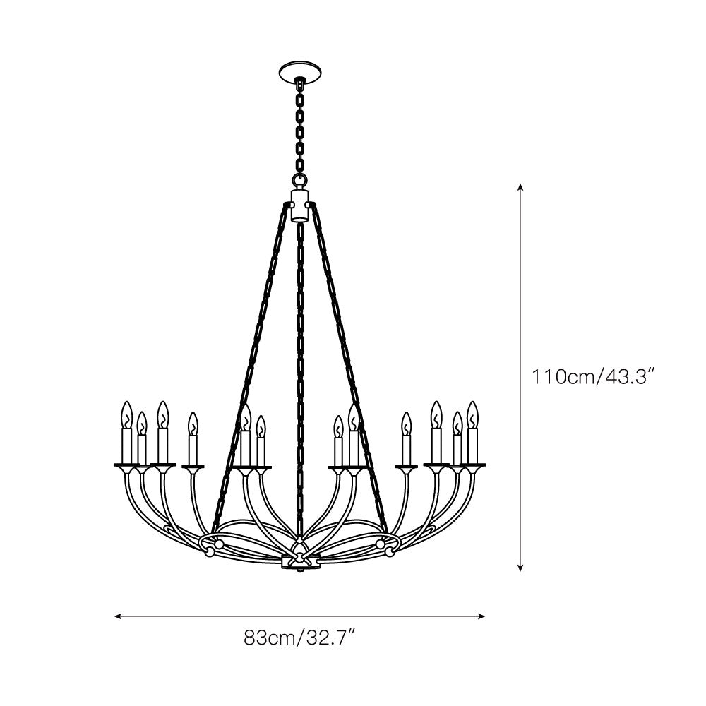 Ostruvyi lámpara de araña moderna minimalista industrial de metal