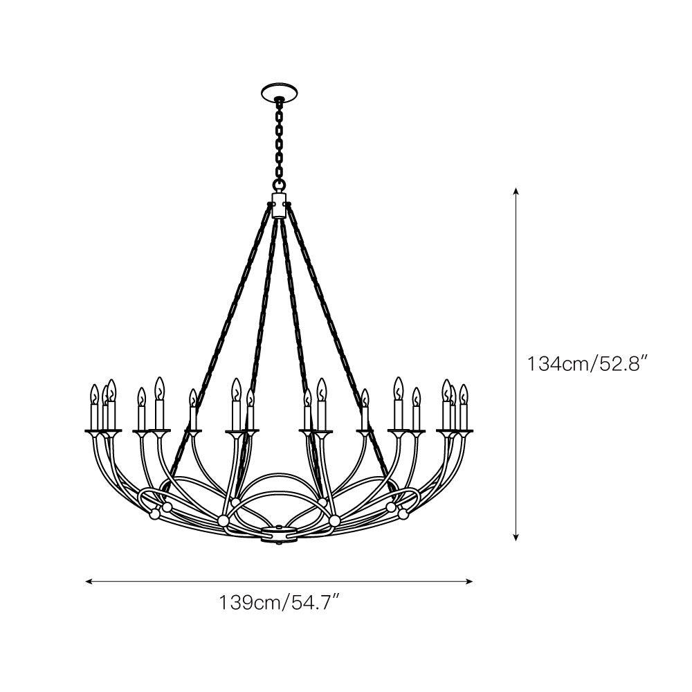 Ostruvyi lámpara de araña moderna minimalista industrial de metal