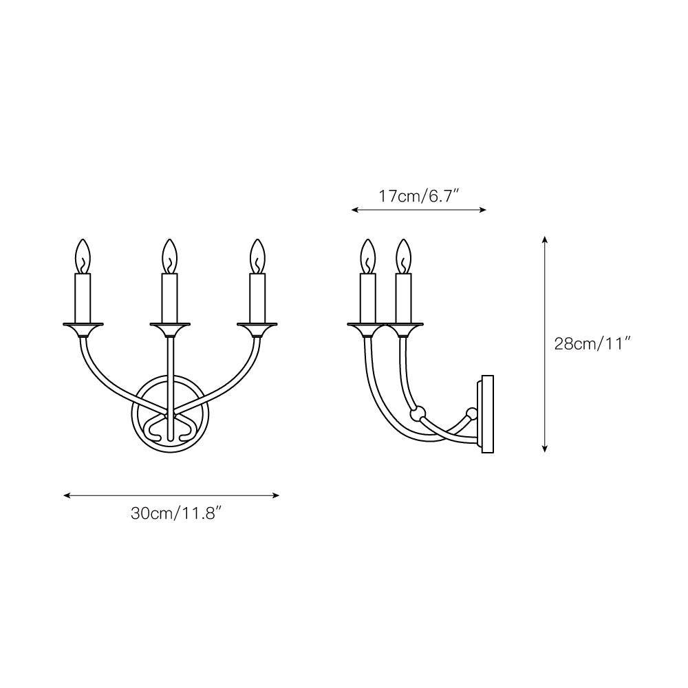 Qvistuvys aplique de pared moderno minimalista de metal