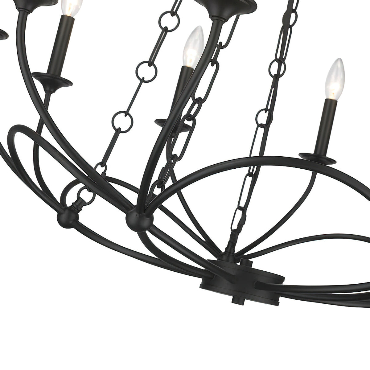 Ostruvyi lámpara de araña moderna minimalista industrial de metal