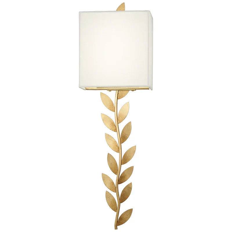 Verve Wall Lamp Brass Leaf Fabric