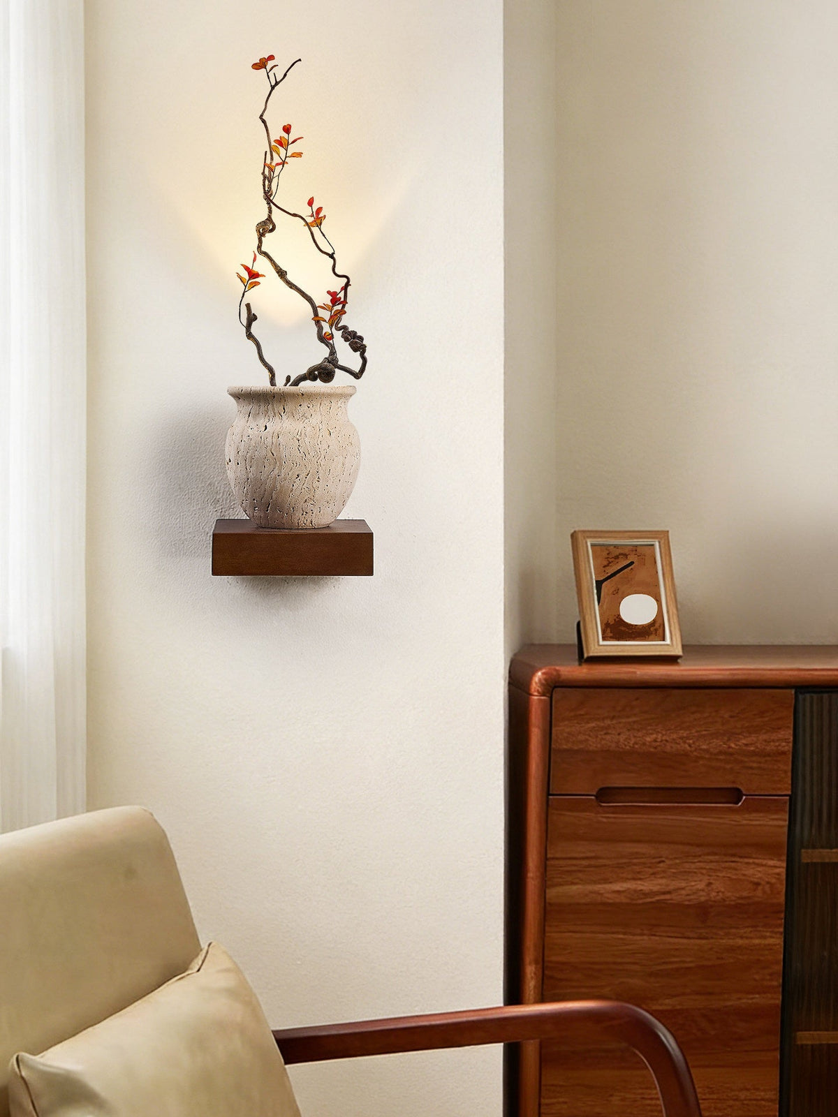 Teriinine aplique de pared escultórico