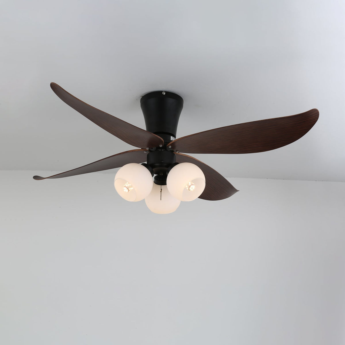 Lunair ventilador de techo con luz Vintage de madera y vidrio