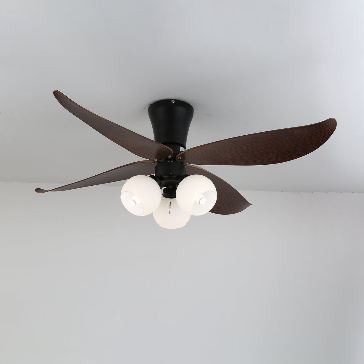 Lunair ventilador de techo con luz Vintage de madera y vidrio