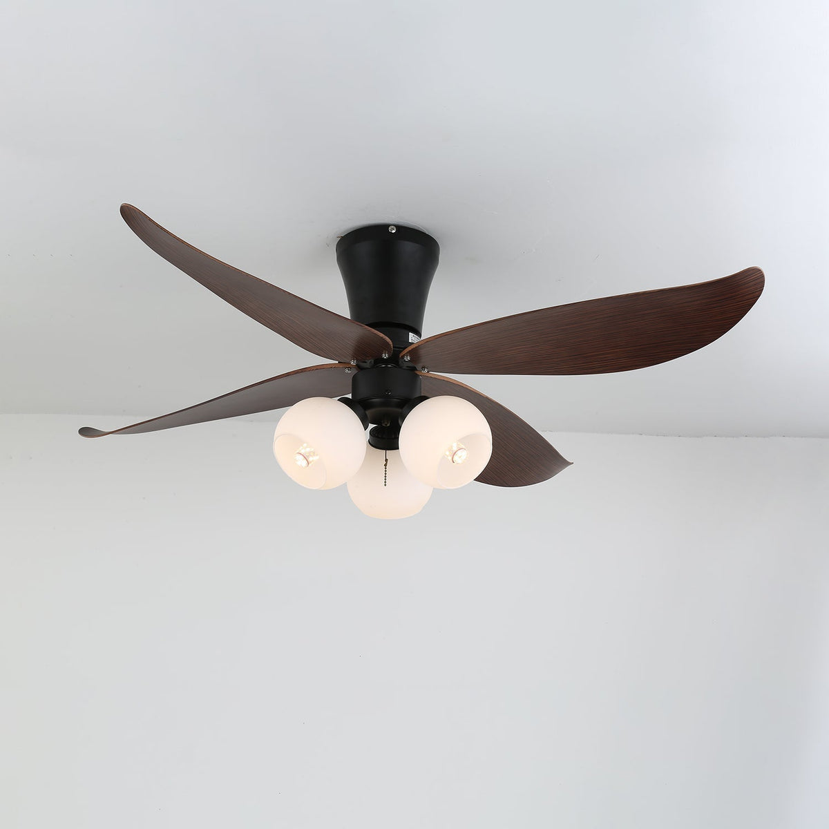 Lunair ventilador de techo con luz Vintage de madera y vidrio