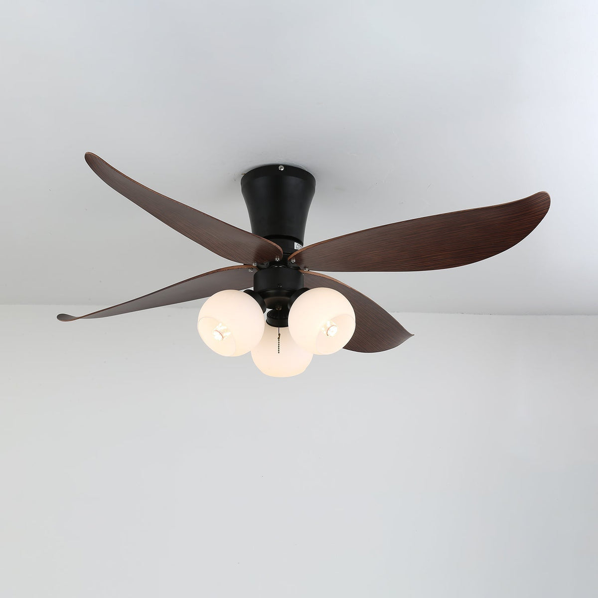 Lunair ventilador de techo con luz Vintage de madera y vidrio