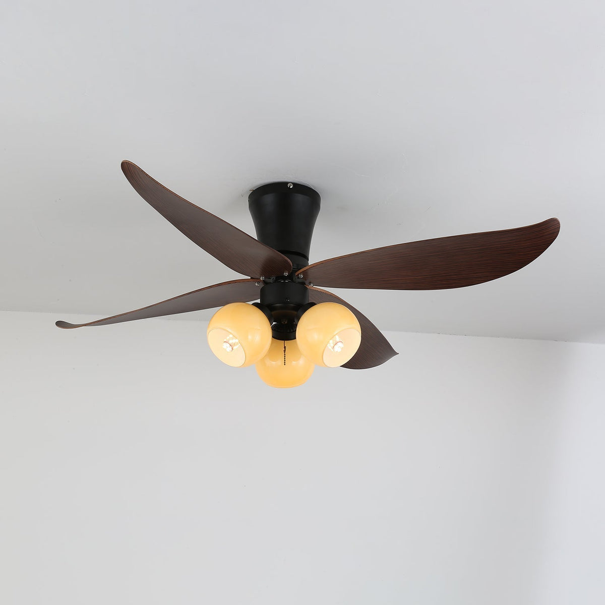 Lunair ventilador de techo con luz Vintage de madera y vidrio