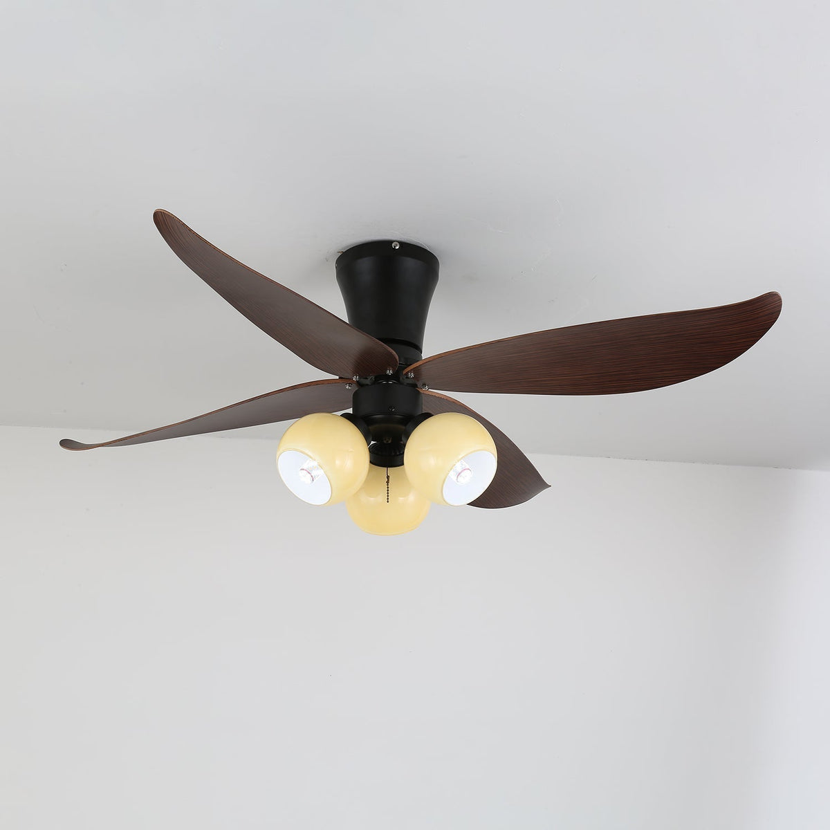 Lunair ventilador de techo con luz Vintage de madera y vidrio