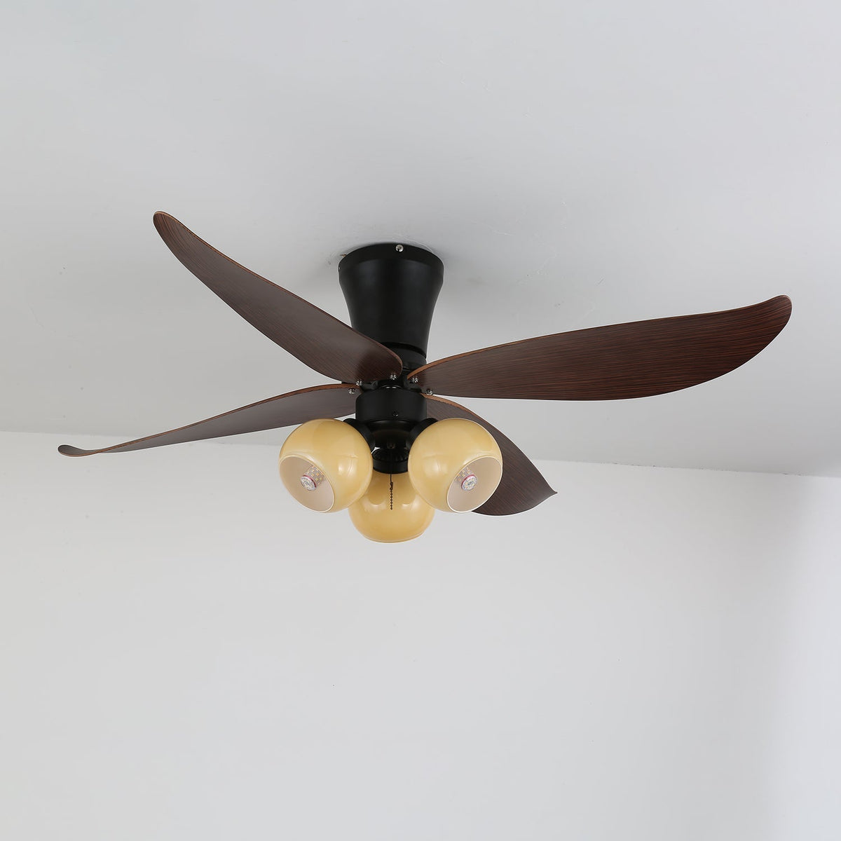 Lunair ventilador de techo con luz Vintage de madera y vidrio