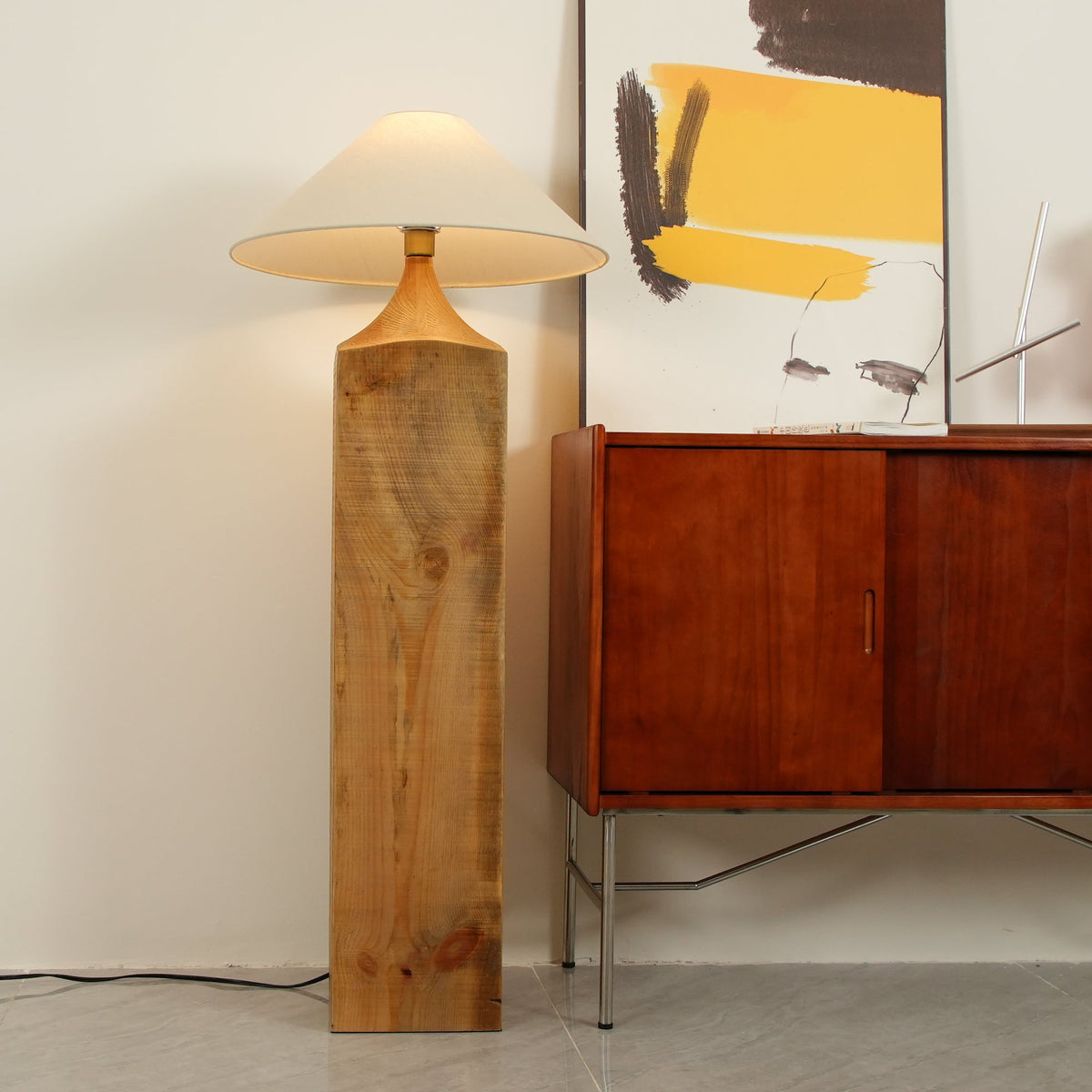 Rustica lámpara de pie Timber Column