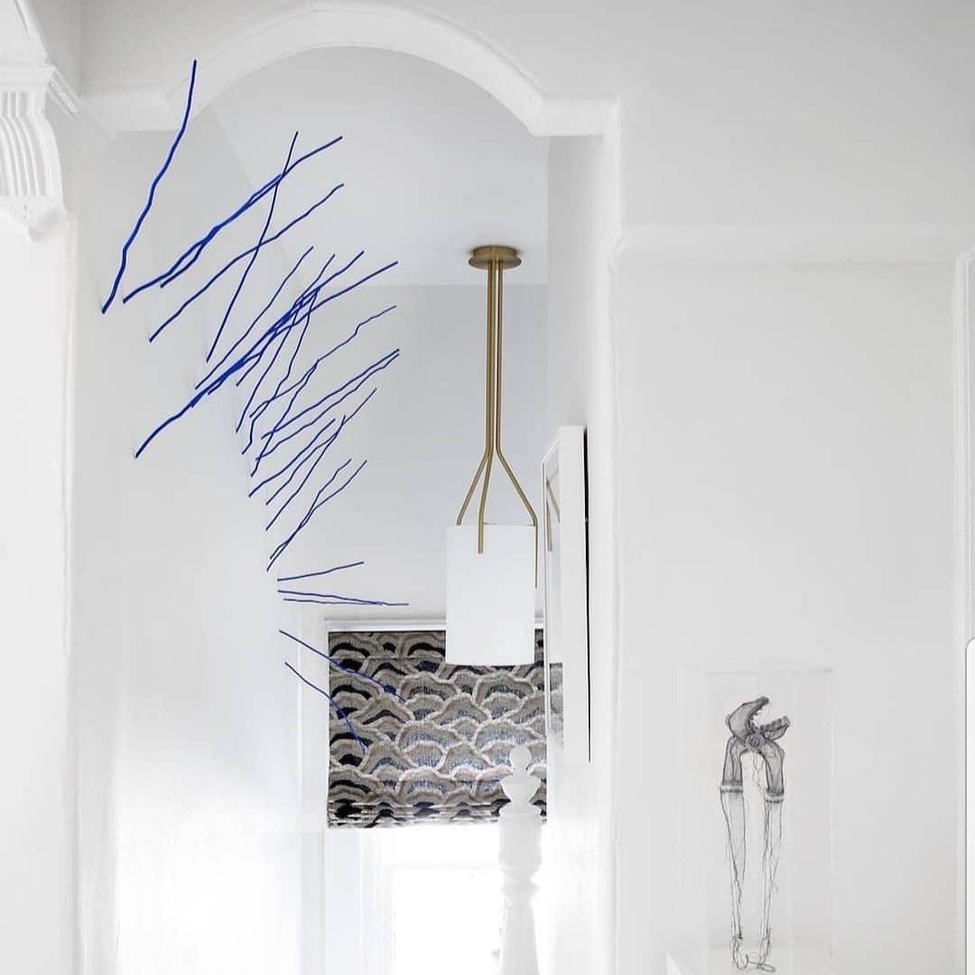 Cex lámpara de araña LED 3-luces latón moderna