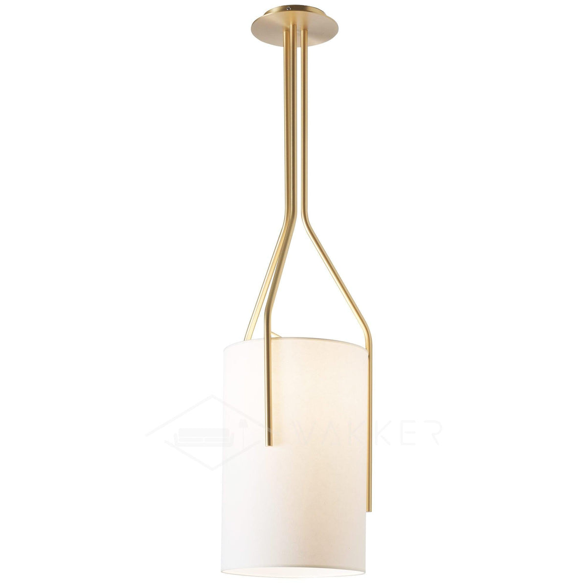 Cex lámpara de araña LED 3-luces latón moderna