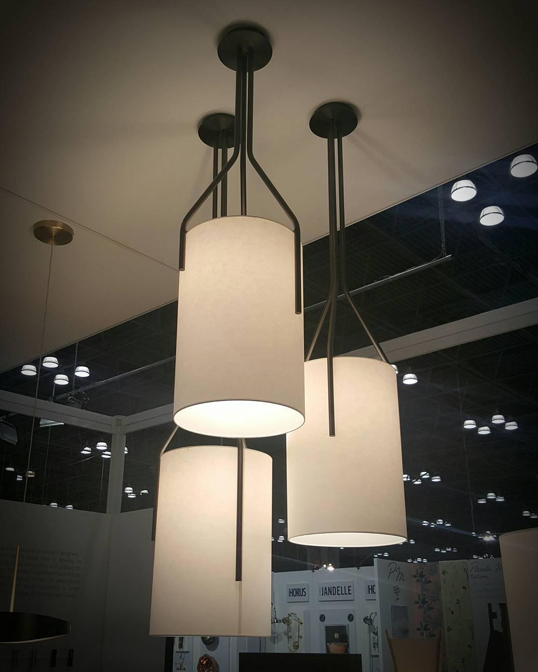 Cex lámpara de araña LED 3-luces latón moderna