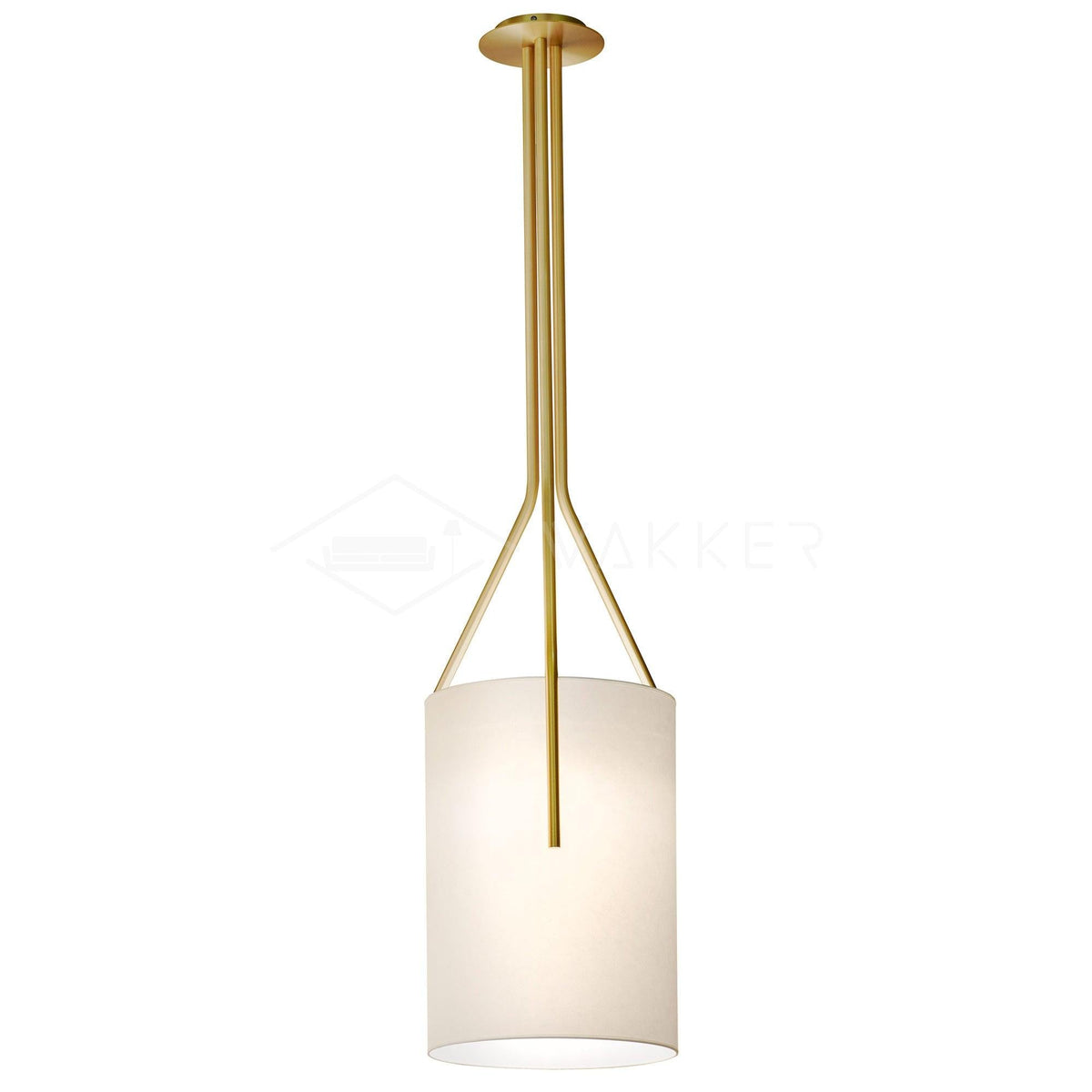 Cex lámpara de araña LED 3-luces latón moderna
