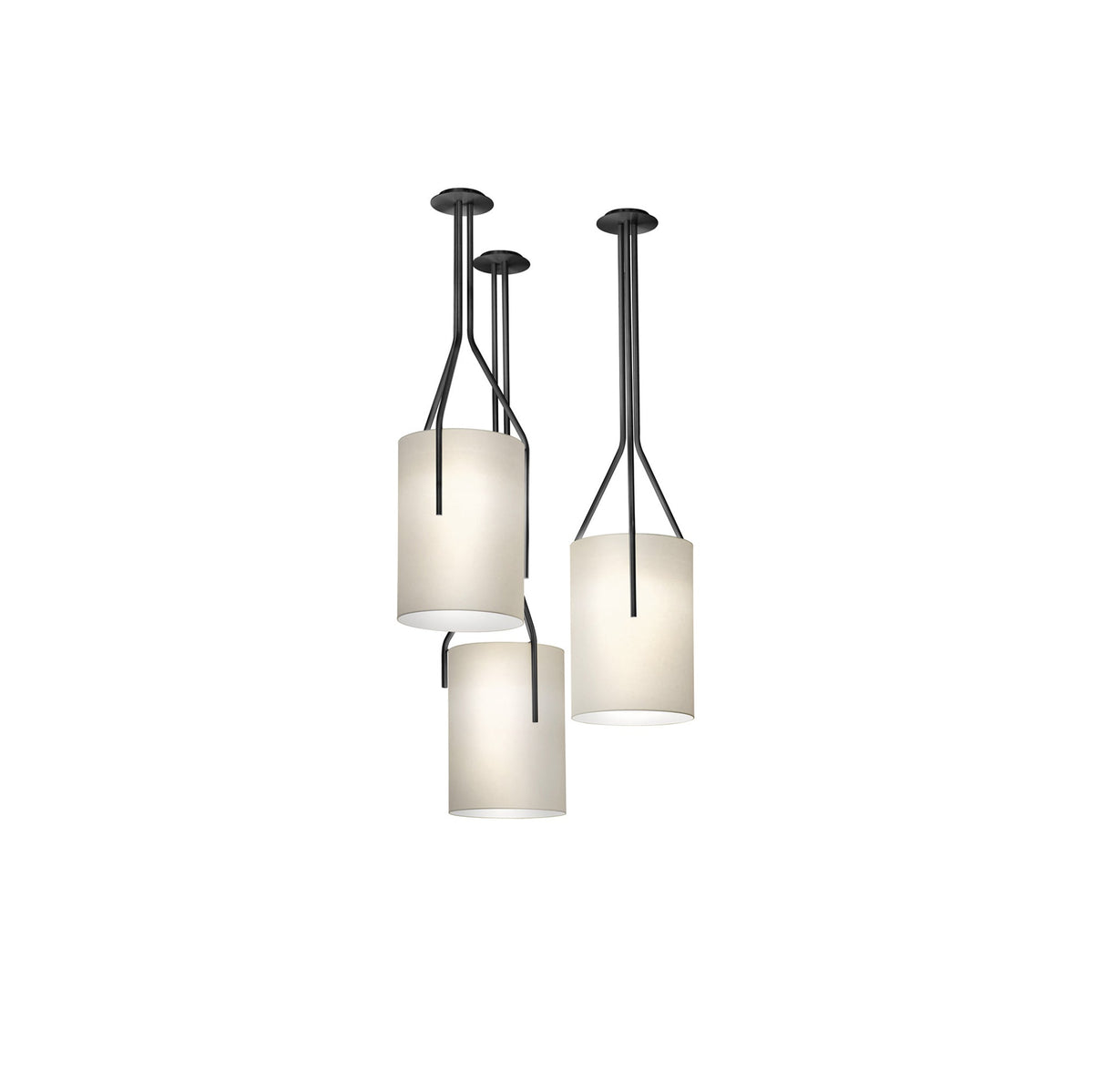 Cex lámpara de araña LED 3-luces latón moderna