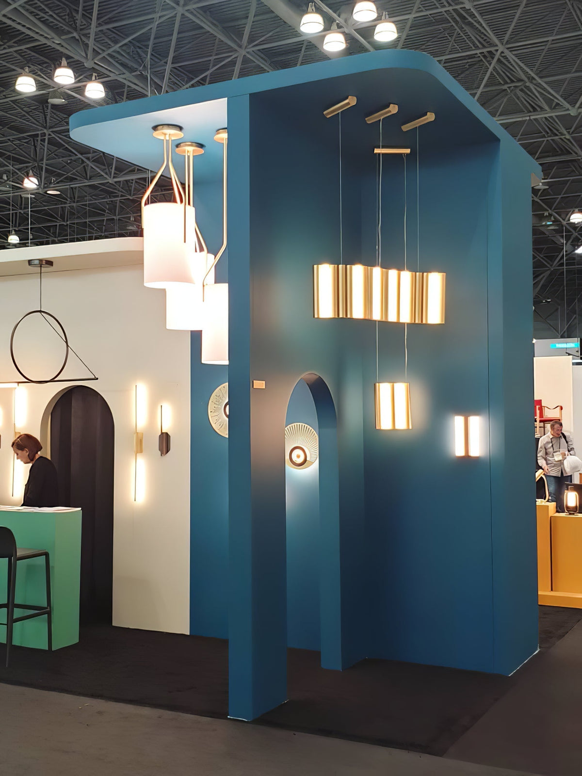 Cex lámpara de araña LED 3-luces latón moderna