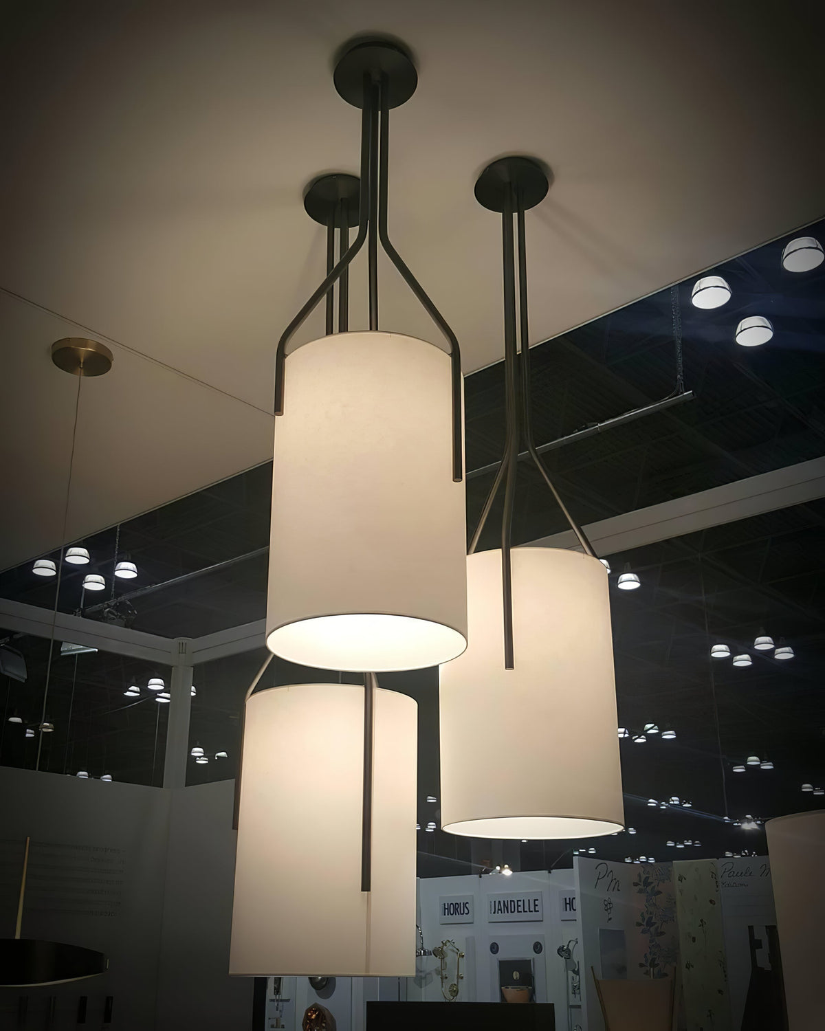 Cex lámpara de araña LED 3-luces latón moderna