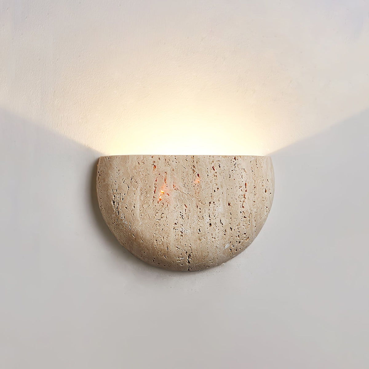 Armarel aplique de pared Half Moon de travertino