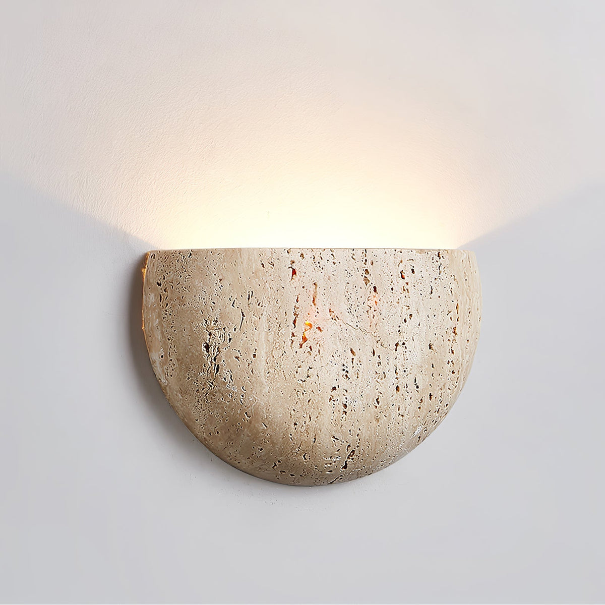 Armarel aplique de pared Half Moon de travertino