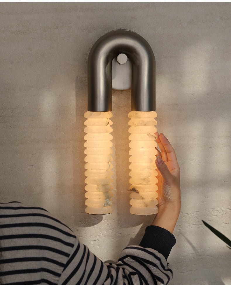 Talbe alabastro Arc Ridge aplique de pared moderno