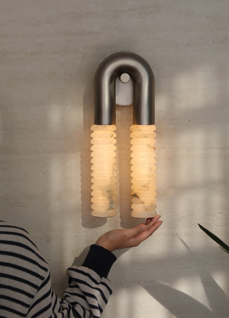 Talbe alabastro Arc Ridge aplique de pared moderno