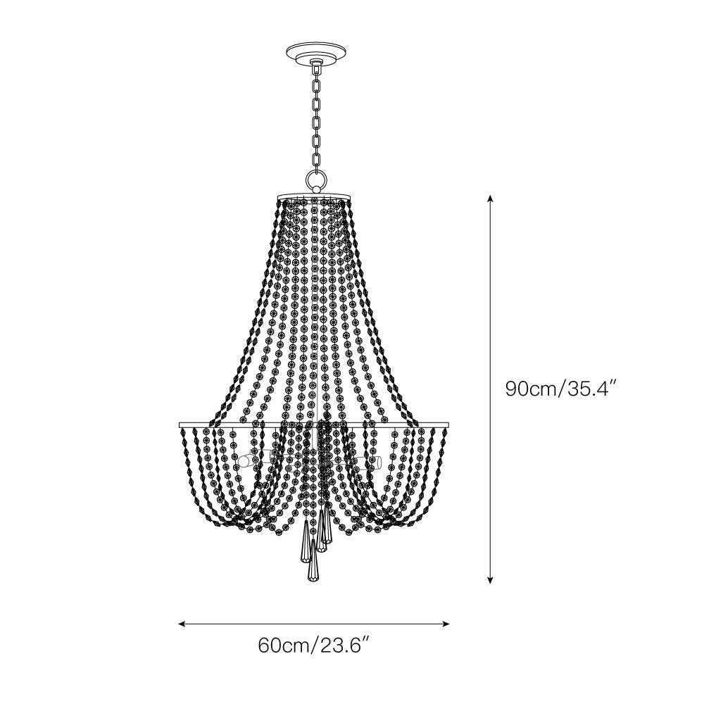 Sifuvys lámpara de araña postmoderna de lujo en metal con cristal