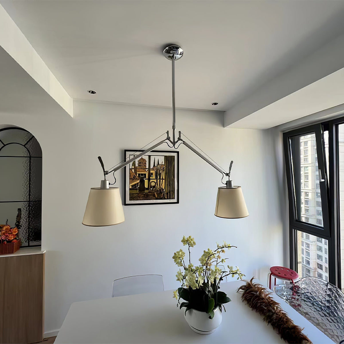 Evmirion lámpara colgante con pantalla de tejido Premium elegancia