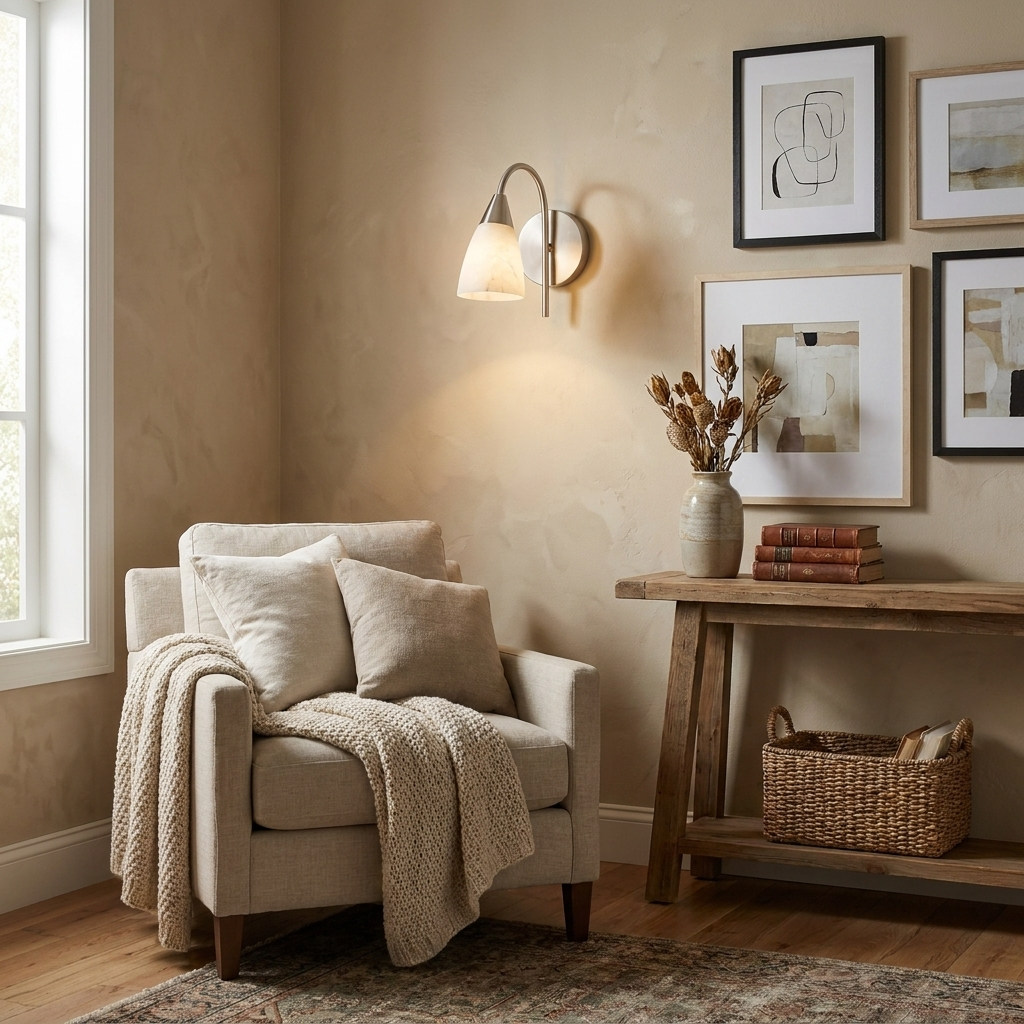 Tormleigh Aplique de pared de alabastro