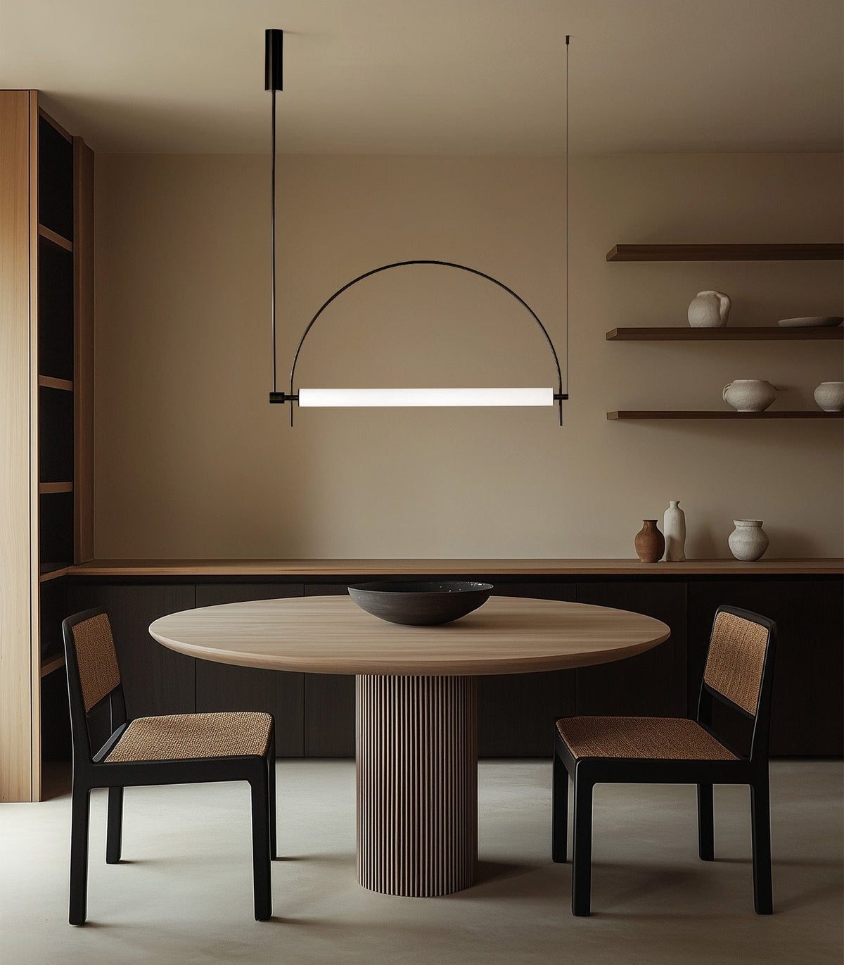 Arched lámpara de araña lineal con LED