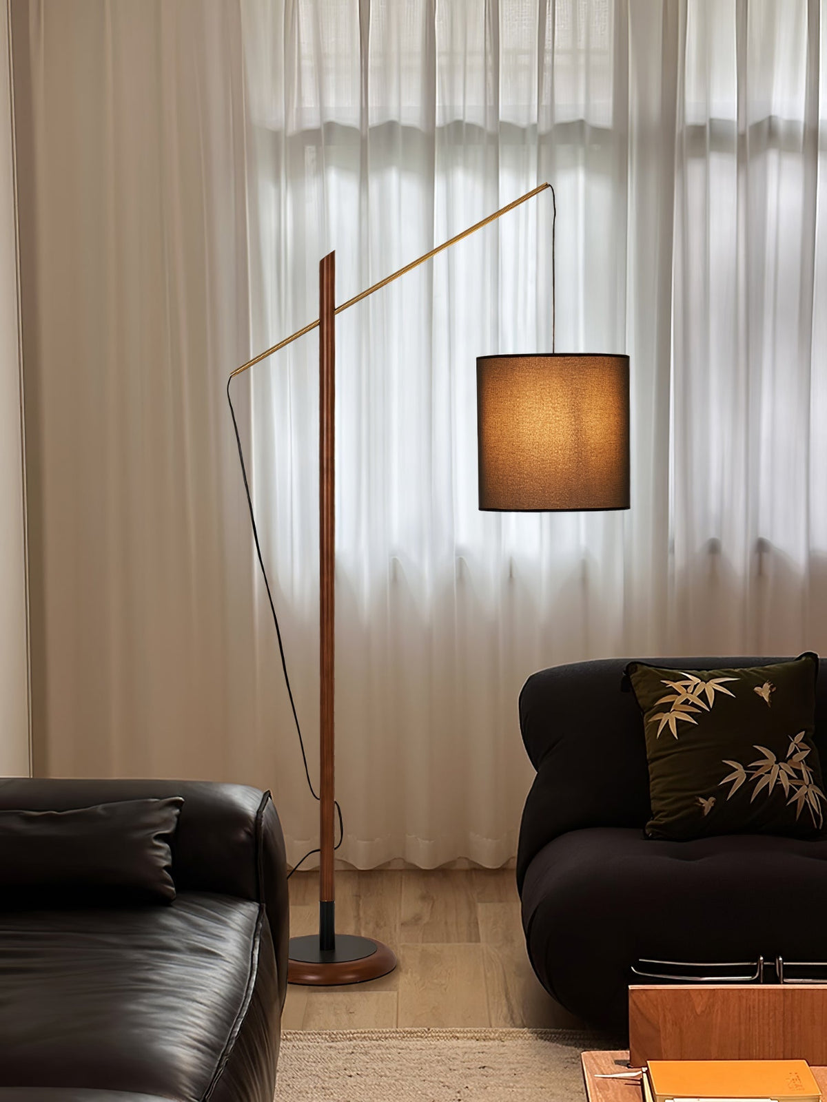 Nyvariol lámpara de pie minimalista de madera