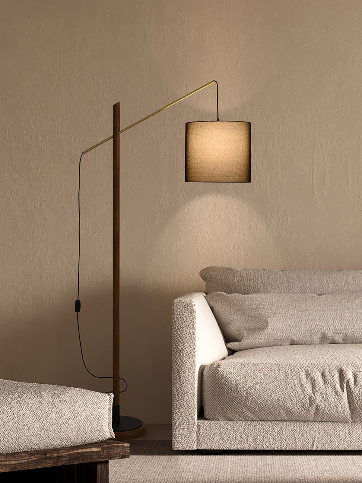 Nyvariol lámpara de pie minimalista de madera
