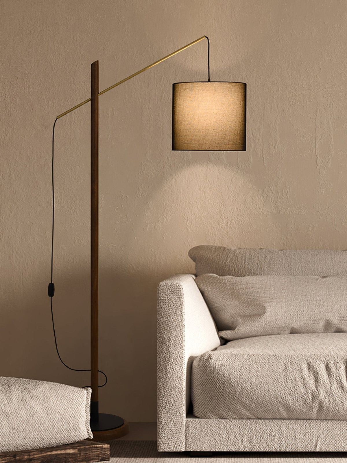 Nyvariol lámpara de pie minimalista de madera