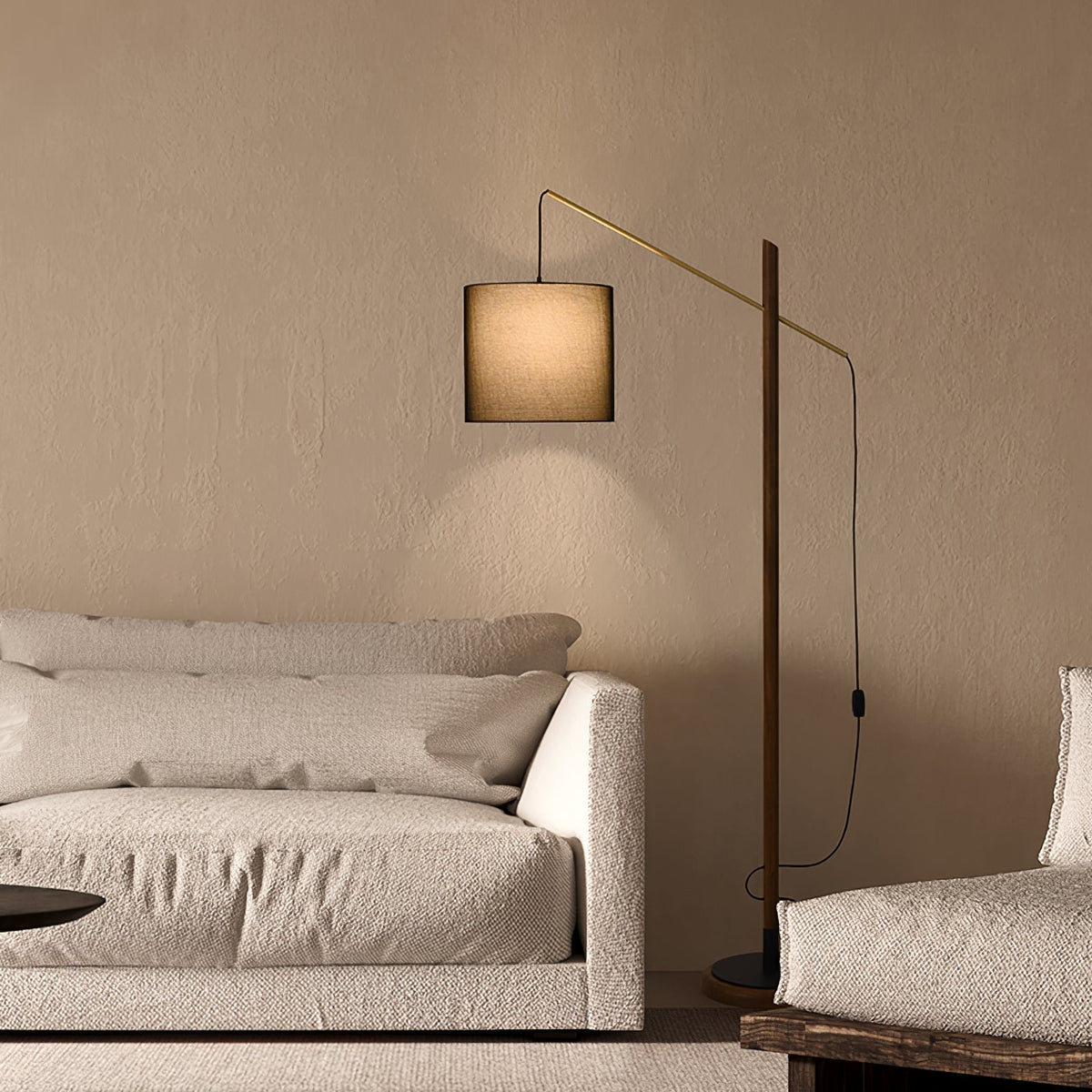 Nyvariol lámpara de pie minimalista de madera