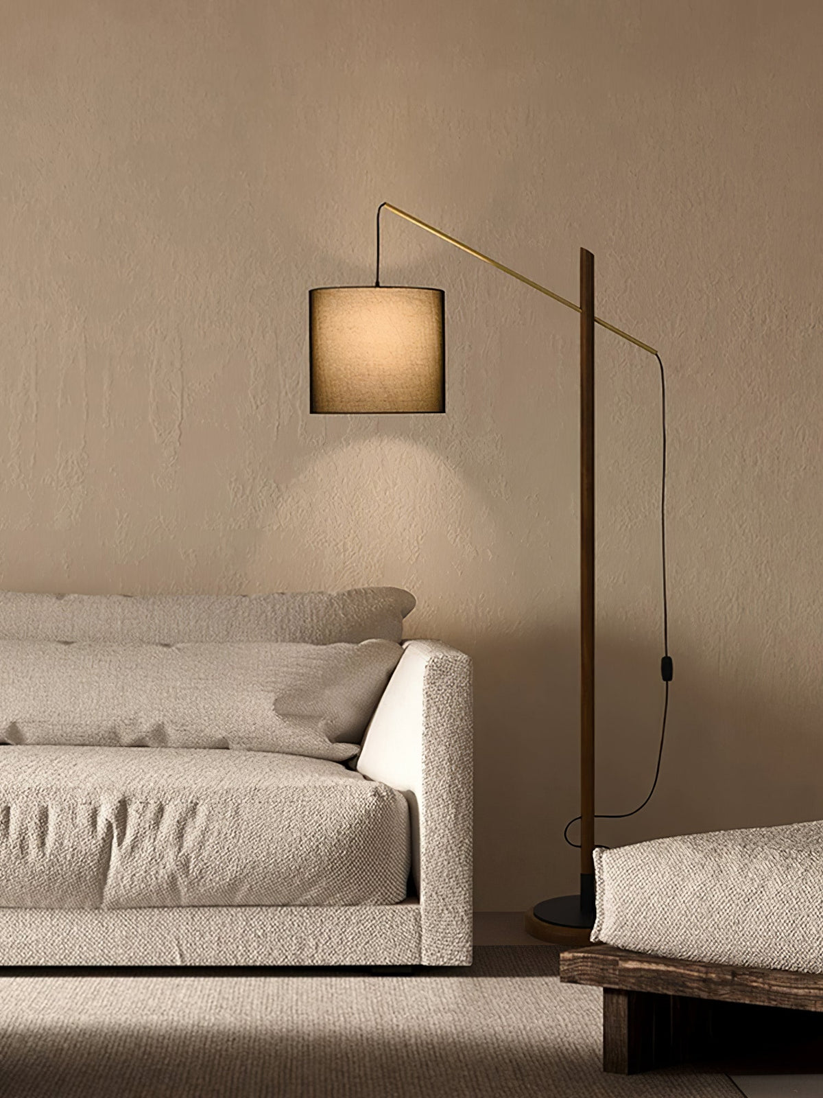 Nyvariol lámpara de pie minimalista de madera