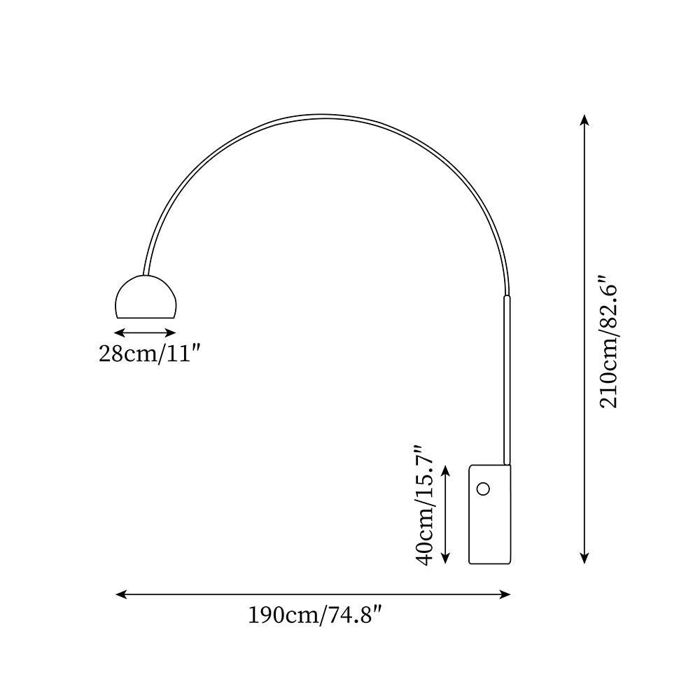 Parabola lámpara de pie