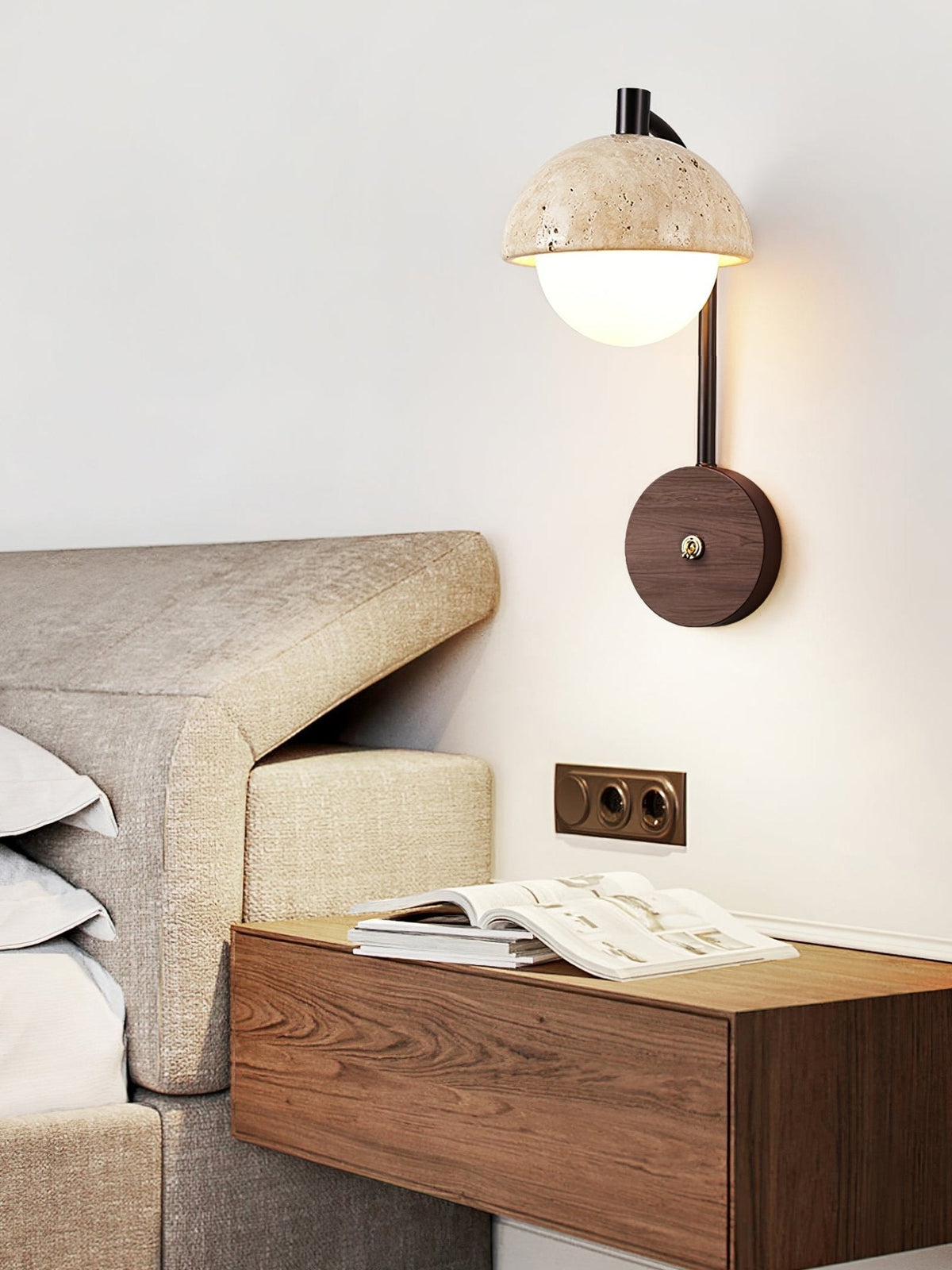 Ormaren aplique de pared en travertino